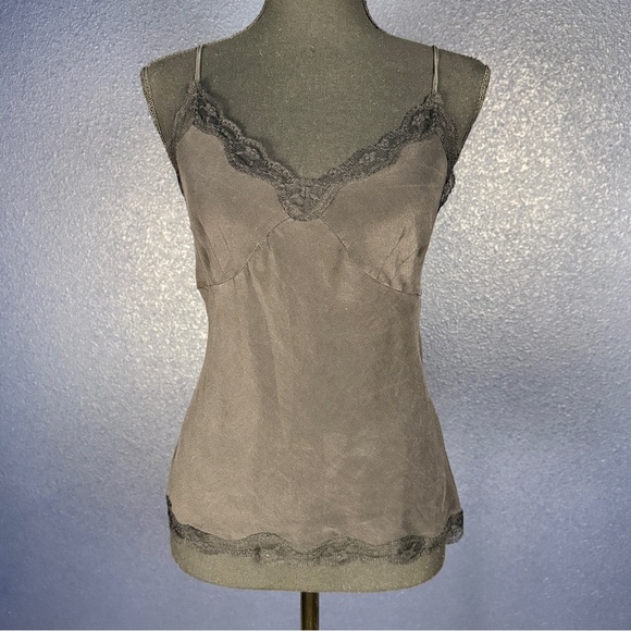 Allison Taylor Black Silk Camisole Top, Size Small - Picture 1 of 9